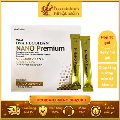 Vital DNA Fucoidan Nano Premium Nhật Bản Hộp 30 Gói